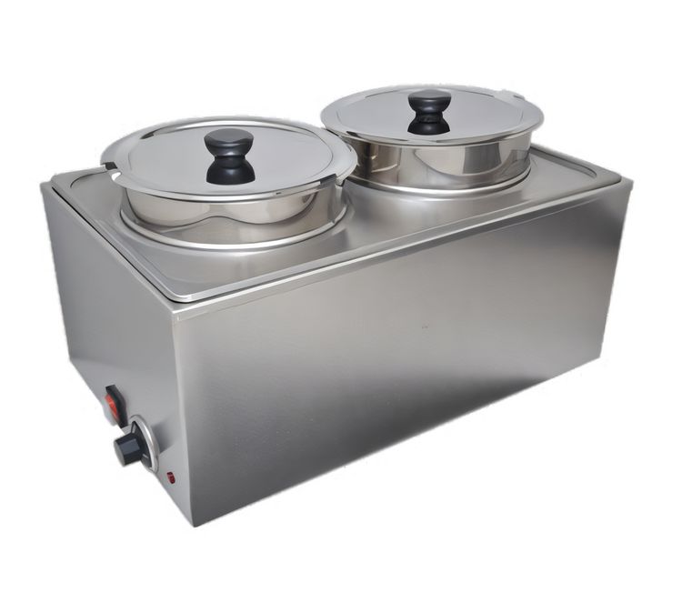 Product image #1 for Uniworld Countertop Electric Double Wet Well Food Warmer, Without Drain Valve, 2 x 8 Qt Inserts