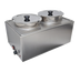 Thumbnail image #1 for Uniworld Countertop Electric Double Wet Well Food Warmer, Without Drain Valve, 2 x 8 Qt Inserts