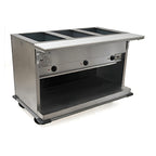 Thumbnail image #1 for Eagle Group Spec-Master PHT5OB-240-3 5-Well Electric Mobile Hot Food Table, Full-Size Open Wells, 240V 3-Phase, Stainless Steel