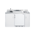 Thumbnail image #1 for Summit Commercial 60-Inch White All-In-One Kitchenette with 2-Burner Electric Smoothtop, Sink, and 5.1 Cu. Ft. Refrigerator-Freezer