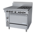 Thumbnail image #1 for Garland Cuisine Series 36-Inch Heavy Duty Combination Top Gas Range with Standard Oven, 2 Open Burners and Front-Fired Hot Top