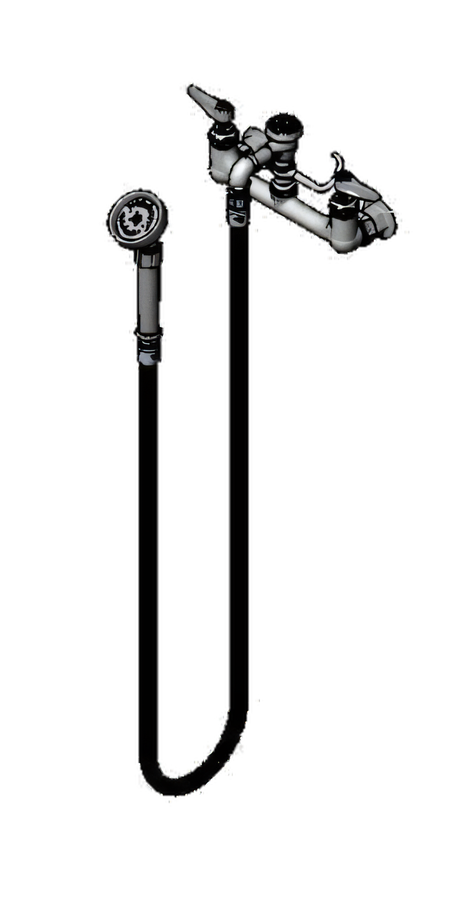 Product image #1 for T&S Brass B-0168 Wall-Mount Mixing Pre-Rinse Spray Assembly with 68-Inch Hose