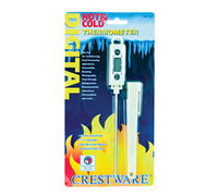 Crestware Digital Pocket Thermometer with Stainless Stem, -40°F to 302°F