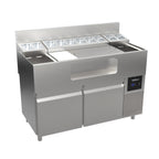 Thumbnail image #1 for Krowne AL24-LAB48-R Refrigerated Cocktail Prep Station with Garnish Station, Perforated Prep Area, and Three Insulated Wells