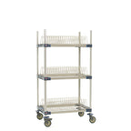 Thumbnail image #1 for Metro MetroMax 4 MAX4-PR36VX2 3-Tier Mobile Polymer Drying Rack for Trays, Cutting Boards & Sheet Pans, 36 x 24 x 68 Inches