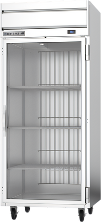 Beverage-Air Horizon Series HRPS1WHC-1G 1-Section Top Mount Reach-In Refrigerator with Wide Right-Hand Hinged Glass Door, 30.76 Cu. Ft.
