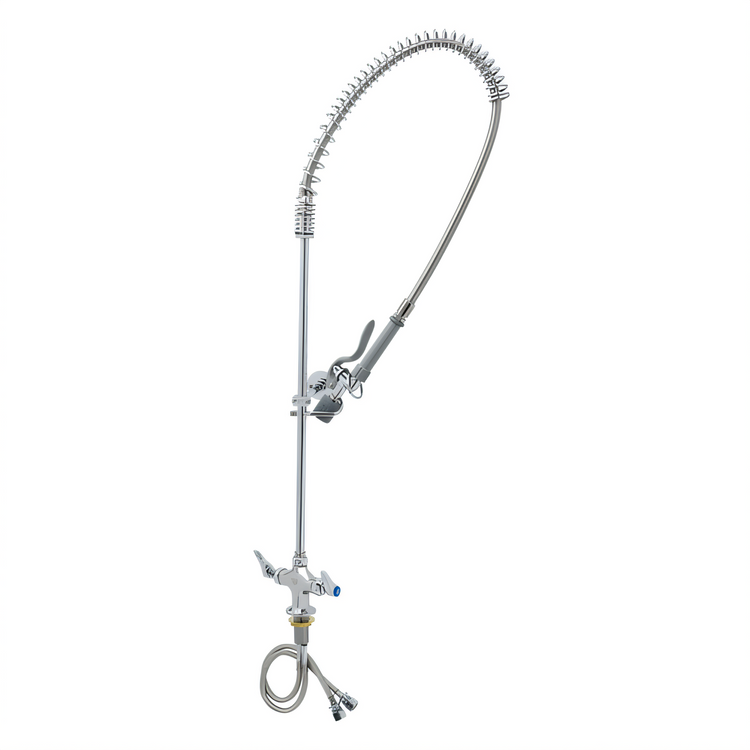 Product image #1 for EasyInstall Single Hole Deck Mount Pre-Rinse Mixing Faucet with 44-Inch Hose and 1.07 GPM Spray Valve