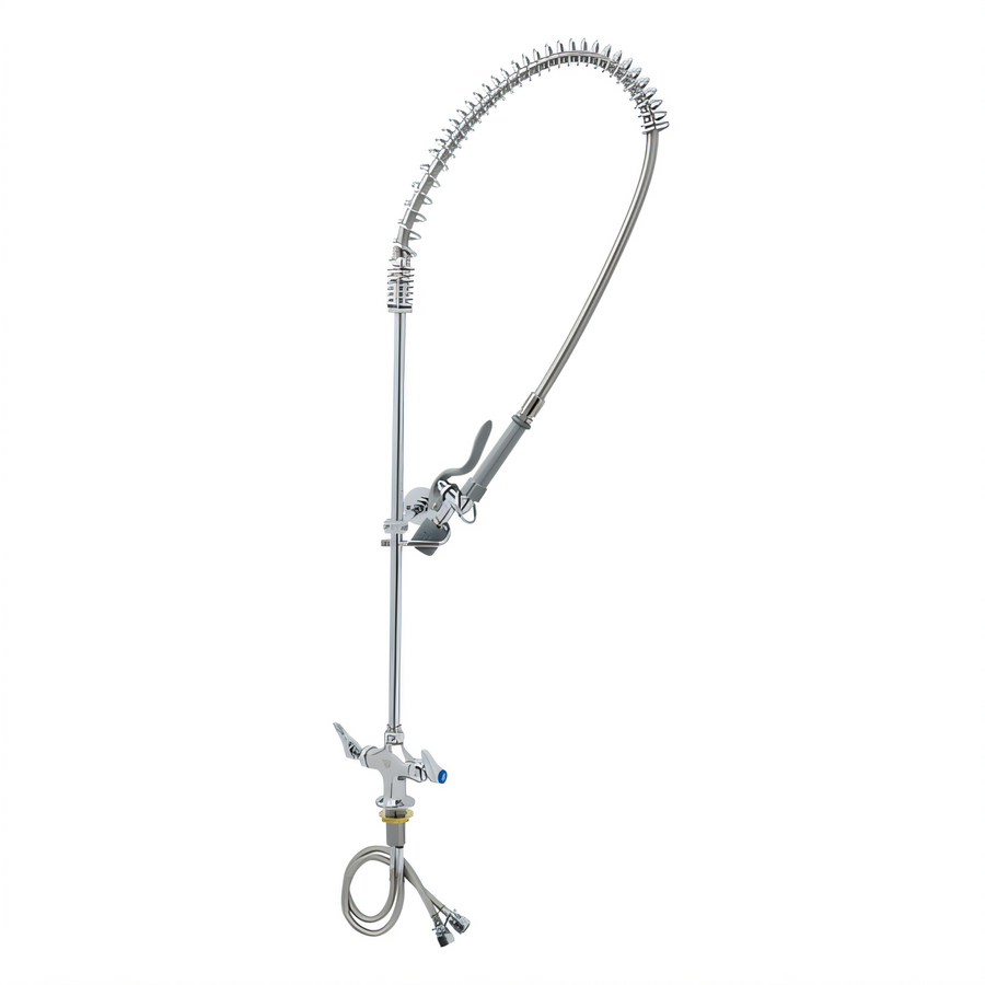 Product image #1 for EasyInstall Single Hole Deck Mount Pre-Rinse Mixing Faucet with 44-Inch Hose and 1.07 GPM Spray Valve