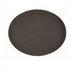 Thumbnail image #1 for Winco Deluxe Brown 26-Inch x 22-Inch Oval Non-Slip Fiberglass Serving Tray