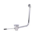 Thumbnail image #1 for BK Resources BK-SLW-2O Straight Lever Waste Valve Drain with Overflow, 3-1/2" Sink Opening, 2" & 1-1/2" Drain Outlets