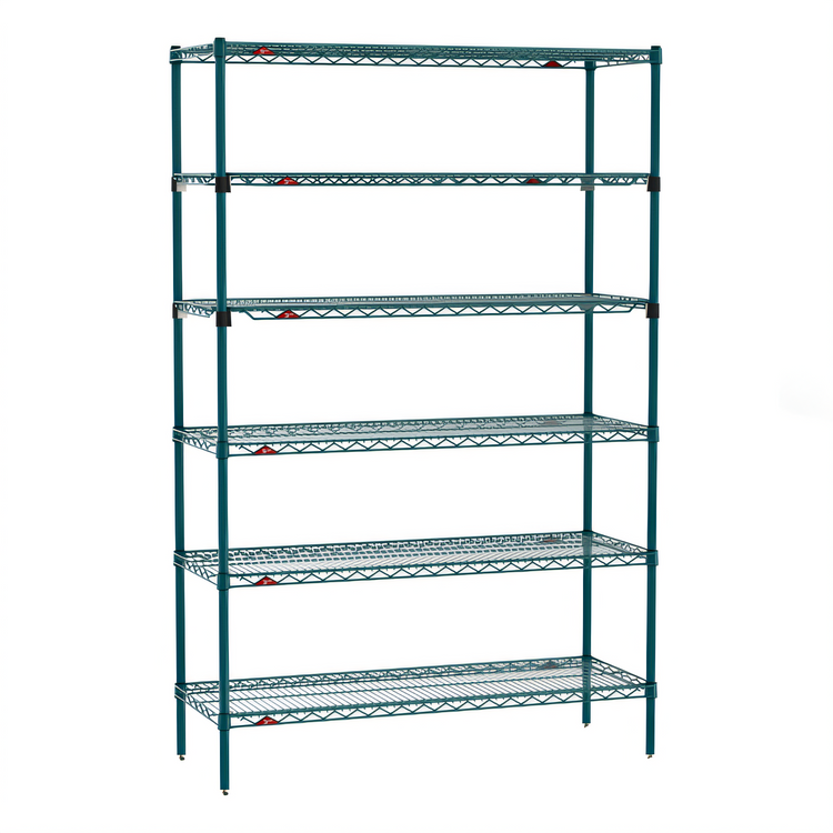 Product image #1 for Metro Super Erecta 6-Tier Stationary Starter Wire Shelving Unit, 48"W x 18"D x 74"H