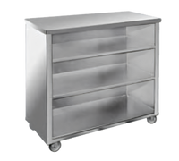 Weather-All Stainless Steel 4-Foot Portable Back Bar with 3-Sided Storage