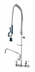 Thumbnail image #1 for Krowne Royal Series Wall-Mount Pre-Rinse Assembly with Add-On Faucet, 8-Inch Centers, 38-Inch Stainless Steel Hose