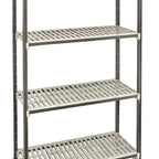 Thumbnail image #1 for Cambro Camshelving® Elements EST214881V4480 High-Density Top-Rail 4-Shelf Vented Stationary Starter Unit, 2,400-lb Capacity, 48"W x 21"D x 81"H