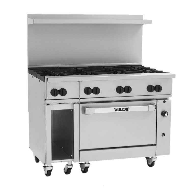 Product image #1 for Vulcan Endurance 48-Inch Commercial Gas Restaurant Range with 8 Open Burners and Convection Oven