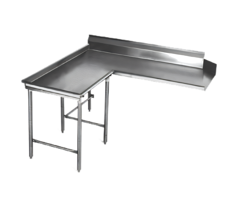 Product image #1 for Eagle Group CDTCIL-120-16/4 Island Clean Dishtable, 120-Inch x 60-Inch, 16-Gauge 430 Stainless Steel