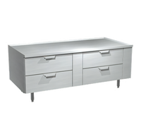 64-Inch Stainless Steel Remote Refrigerated Equipment Stand with 4 Drawers