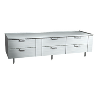 La Rosa 3190-RR 90-Inch Three-Section Refrigerated Equipment Stand with 6 Drawers (Remote)