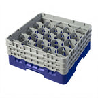 Thumbnail image #2 for Cambro Camrack® 20S638168 Full-Size 20-Compartment Glass Rack with 3 Extenders, Blue Case of 3