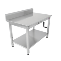 John Boos ADA Adjustable-Height Stainless Steel Work Table, 60 x 30 Inches, 16-Gauge 300-Series Top