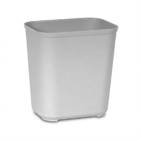 Rubbermaid Commercial 28-Quart Fire-Resistant Fiberglass Waste Basket, Gray