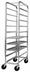 Thumbnail image #2 for Channel Manufacturing All-Welded Aluminum End-Load Platter Rack, Holds 10 x 12.5-Inch Platters, 5-Inch Casters