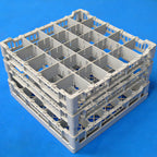 Thumbnail image #1 for Eurodib USA Lamber CC00128 25-Compartment Gray Plastic Glass Rack, 15-1/2" Square x 10" High