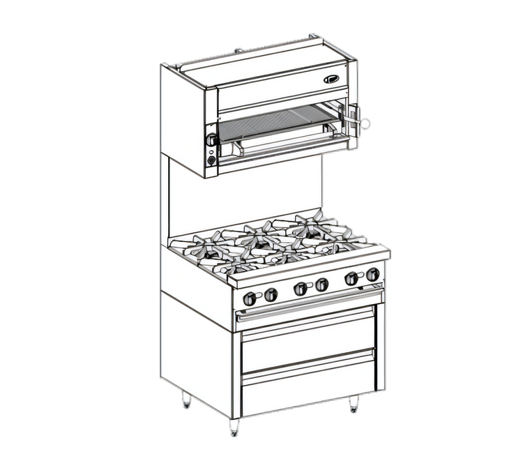 Product image #1 for Jade Bistro Fire & Ice 36-Inch Low-Height Remote Refrigerated Base with 2 Drawers