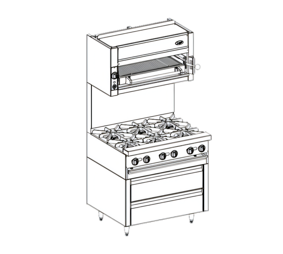 Product image #1 for Jade Bistro Fire & Ice 36-Inch Low-Height Remote Refrigerated Base with 2 Drawers