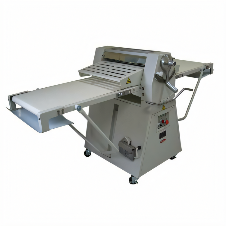Product image #1 for BakeMax BMFRS01 Floor Model Reversible Dough Sheeter with 17 x 79-Inch Conveyor
