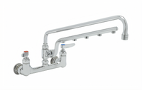 UltraRinse 8-Inch Wall Mount Pre-Rinse Mixing Faucet with 18-Inch Swing Nozzle and 1.5 GPM Spray Arm