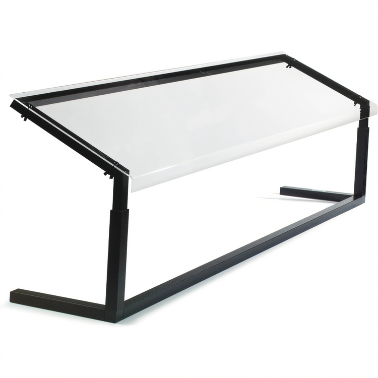 Product image #1 for Carlisle Portable Free-Standing Single-Sided Adjustable Sneeze Guard, 73-1/4 Inch Long, Black
