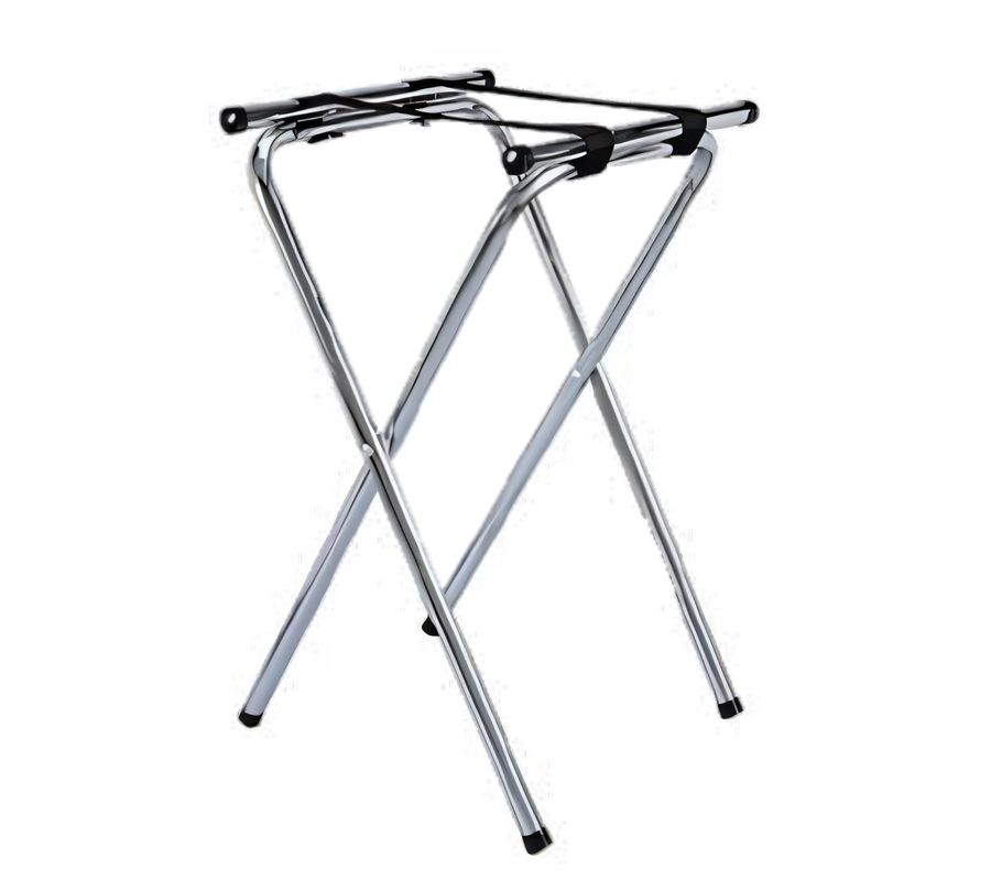 Product image #1 for Deluxe Folding Chrome-Plated Steel Tray Stand, 32 Inches High