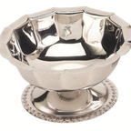 Thumbnail image #1 for Crestware SHWS5 5 oz Stainless Steel Sherbet Dish with Footed Gadroon Base Case of 72