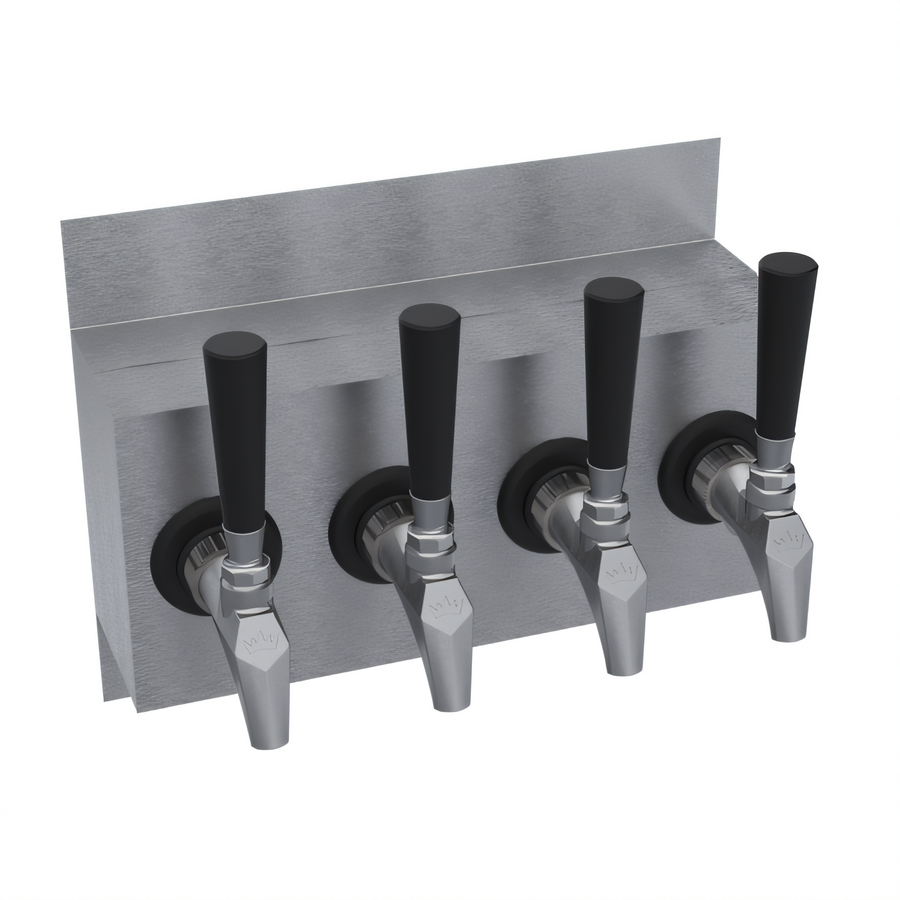 Product image #1 for Krowne Wall-Mount Four-Faucet Glycol-Cooled Beer Tower with Drip Tray