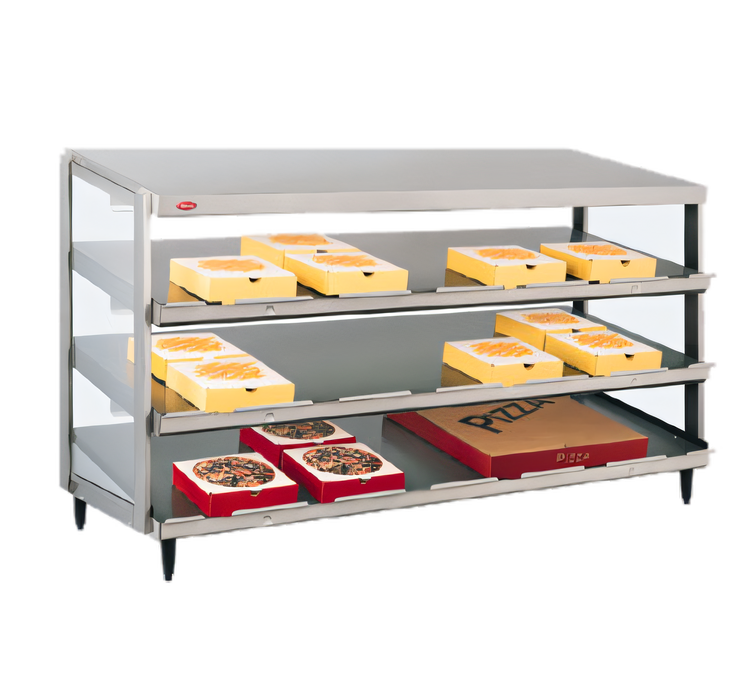 Product image #1 for Countertop Pass-Thru Pizza Warmer with Triple Slant Shelves, 48 x 24 Inches