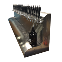 Perlick 11-Faucet 33-Inch Wide Modular Wall-Mount Glycol-Cooled Draft Beer Dispensing Tower with Bottom Lead Exit