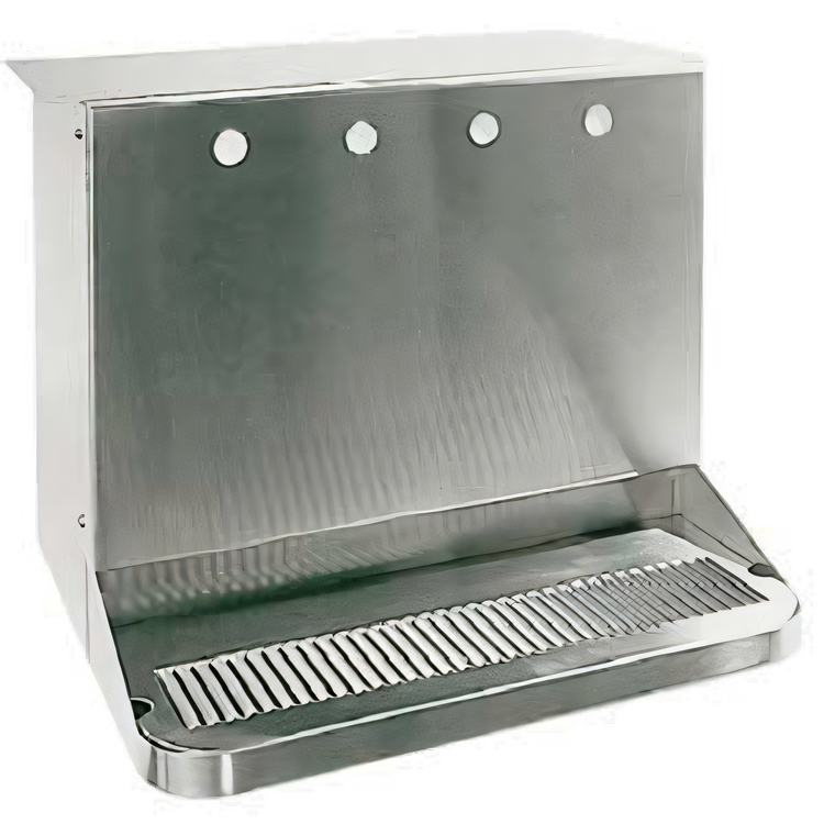 Product image #1 for Micro Matic USA SB420 Underbar 4-Faucet Glycol-Cooled Draft Beer Dispenser Shell with Drip Tray, Brushed Stainless Steel