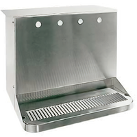 Micro Matic USA SB420 Underbar 4-Faucet Glycol-Cooled Draft Beer Dispenser Shell with Drip Tray, Brushed Stainless Steel