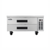Thumbnail image #1 for KoolMore 48-Inch Commercial 2-Section Stainless Steel Chef Base Refrigerator Storage Cabinet with Pull-Out Drawers
