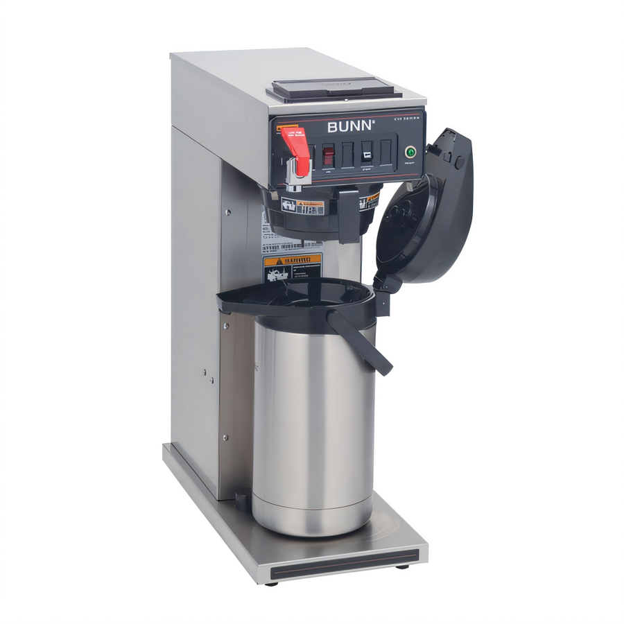 Product image #1 for BUNN CWTF15-APS Automatic Fill Airpot Coffee Brewer with Plastic Funnel, Hot Water Faucet, 3.8 Gallons per Hour, Stainless Steel, 120V