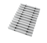 Eagle Group Replacement Subway-Style Fiberglass Floor Trough Grating, 9 x 12 Inch, Gray