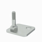 Thumbnail image #1 for Metro Super Erecta SAFP Seismic Threaded Foot Plate Kit, 4 Plates, Single Anchor Hole, Zinc-Plated, for 1-Inch Round Posts