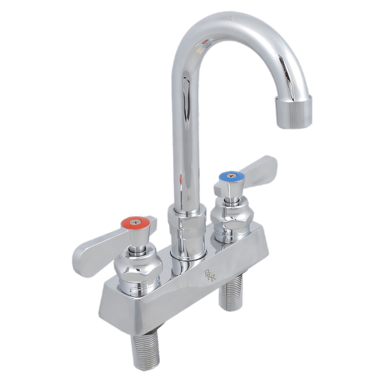 Product image #1 for John Boos Low-Lead Heavy Duty Deck-Mount Manual Faucet with 3-Inch Gooseneck Spout, 4-Inch Centers