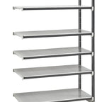 Thumbnail image #1 for Cambro Camshelving® Elements EXA184884S5480 5-Tier Solid Polymer Shelving Add-On Unit, 18 x 48 x 84 in., Speckled Gray