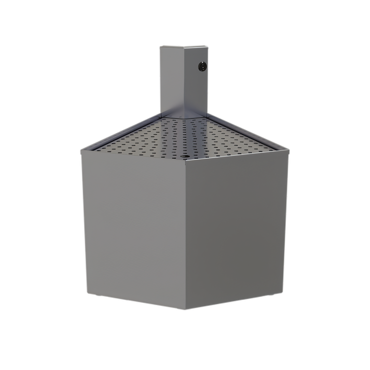 Product image #1 for Glastender Underbar Outside Wedge Corner Drainboard, 45° Angle, No Legs, Stainless Steel, 19-Inch Deep