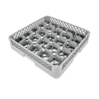 Thumbnail image #1 for Crestware RBC25 Full-Size 25-Compartment Glass Rack Base, Gray Textured Chemical-Resistant Polymer Case of 6