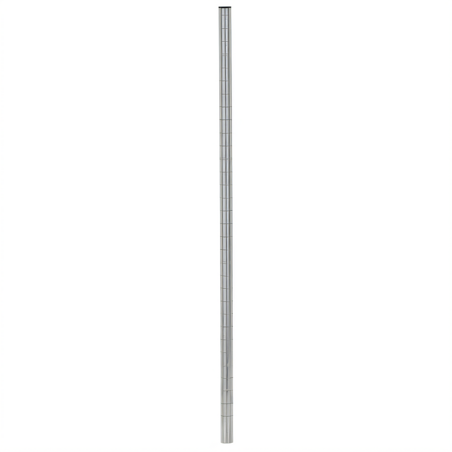 Product image #1 for 33-Inch Mobile Wire Shelving Post with 1-Inch Grooves, Chromate Finish