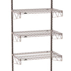 Thumbnail image #1 for Metro SmartWall SW-2136K4-85-5TIER Tall 5-Shelf Wall-Mounted Wire Shelving Starter Kit, Metroseal Gray, NSF Listed