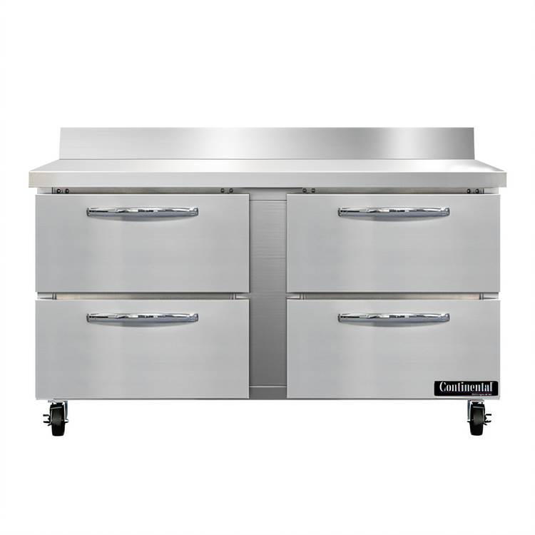 Product image #1 for Continental Refrigerator SWF60NBS-D 60" Two-Section Work Top Freezer with Drawers